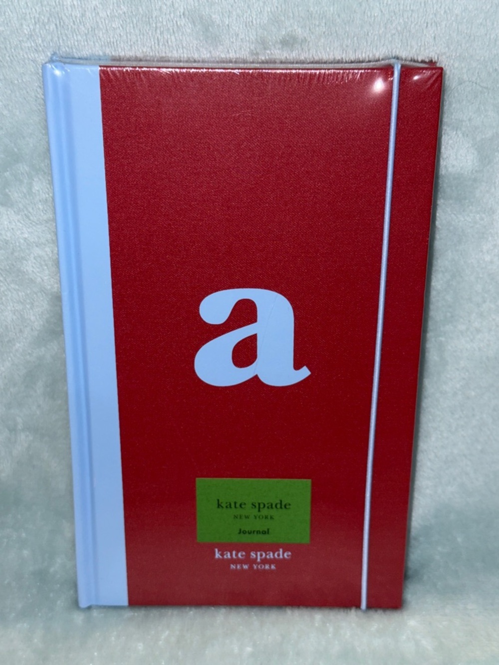 kate spade Red Hardcover Monogram 'a' Journal with Light Blue Accents - Picture 10 of 10